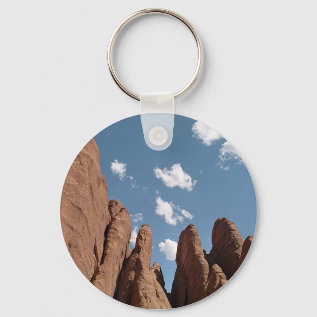 Sandstone Fins Utah Desert Photo Keychain (Front)