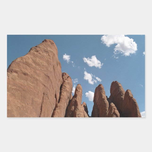 Sandstone Fins Utah Desert Photo Sticker (Front)