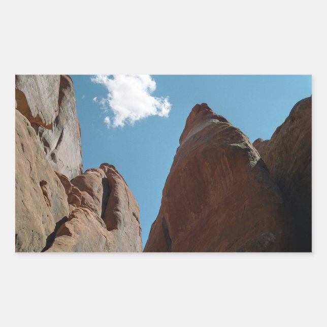 Sandstone Rock Fins Utah Desert Photo Sticker (Front)
