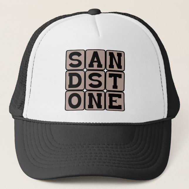 Sandstone, Sedimentary Rock Trucker Hat (Front)