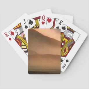 Sandstorm at Mesquite Sand Dunes, Sunset Playing Cards