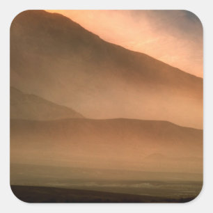 Sandstorm at Mesquite Sand Dunes, Sunset Square Sticker