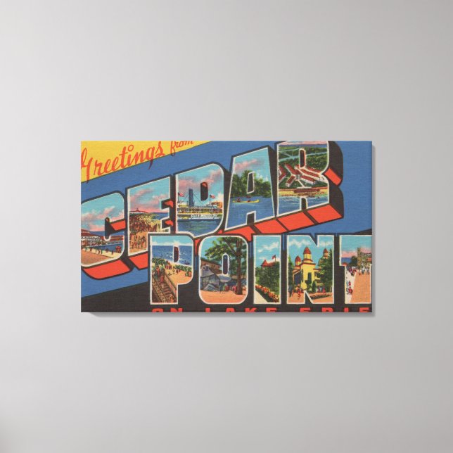 Sandusky, Ohio - Lake Erie - Cedar Point Canvas Print (Front)