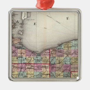 Sandusky, Seneca, and Summit Counties Metal Ornament