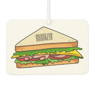 Sandwich cartoon illustration air freshener
