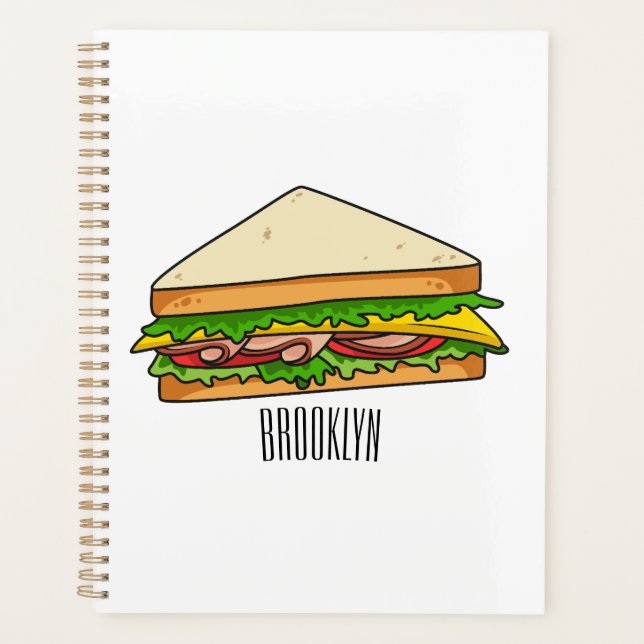 Sandwich cartoon illustration planner (Front)