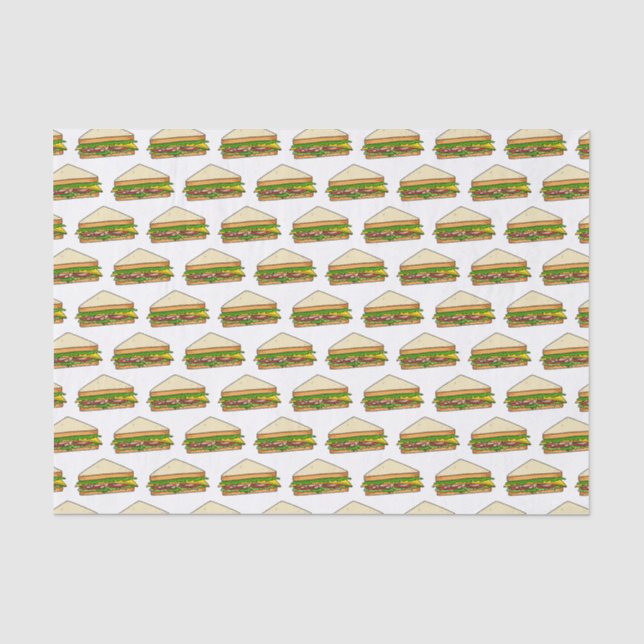 Sandwich cartoon illustration  tissue paper (Front)