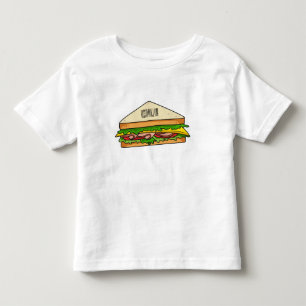 Sandwich cartoon illustration toddler t-shirt