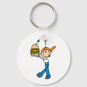 Sandwich Connoisseur Stick Figure Keychain