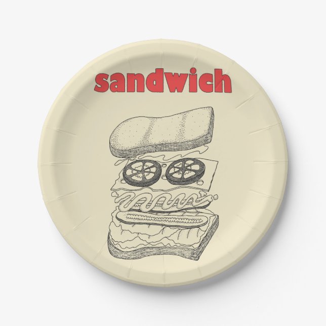 Sandwich Paper Plate (Front)