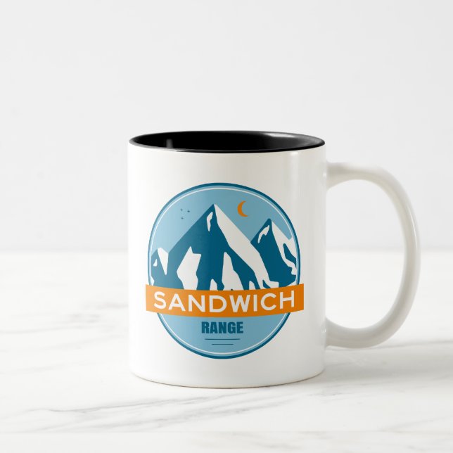 Sandwich Range New Hampshire Stars Moon Two-Tone Coffee Mug (Right)