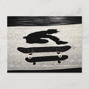 sandwiched skateboard postcard