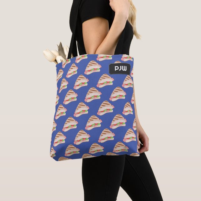 Sandwiches - Bacon Lettuce Tomato - your initials Tote Bag (Close Up)