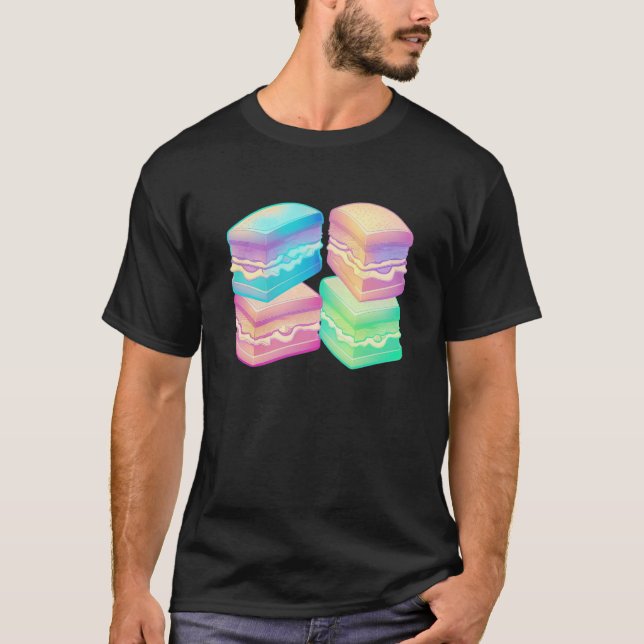 Sandwiches Vaporwave Retrowave Aesthetic T-Shirt (Front)