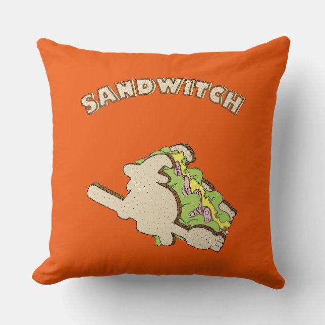 Sandwitch Throw Pillow (Front)