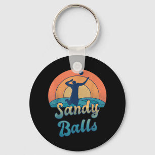 Sandy Balls for a Beach Volleyball Player Keychain