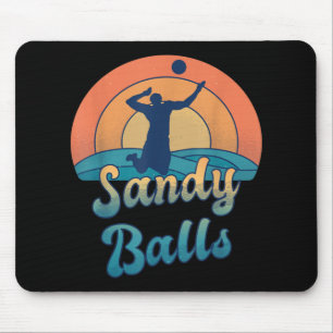 Sandy Balls for a Beach Volleyball Player Mouse Pad