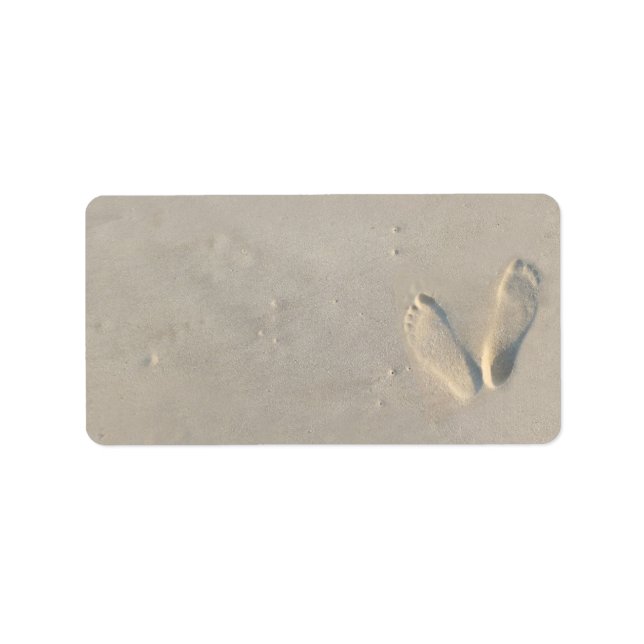 SANDY BEACH Bar Bat Mitzvah Return Address Label (Front)