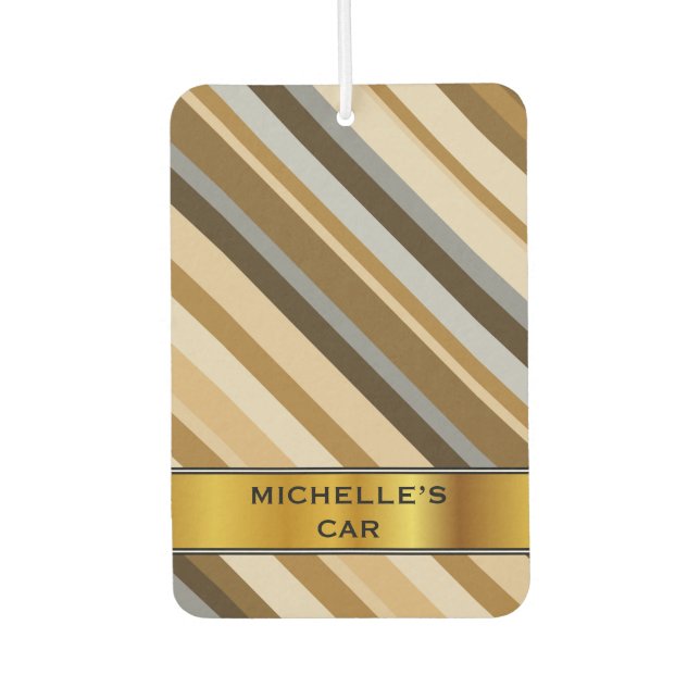Sandy Beach Colours Inspired Striped Pattern & Nam Air Freshener (Front)