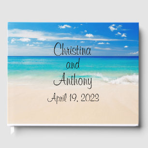 Sandy Beach Custom Wedding Livre d'invité