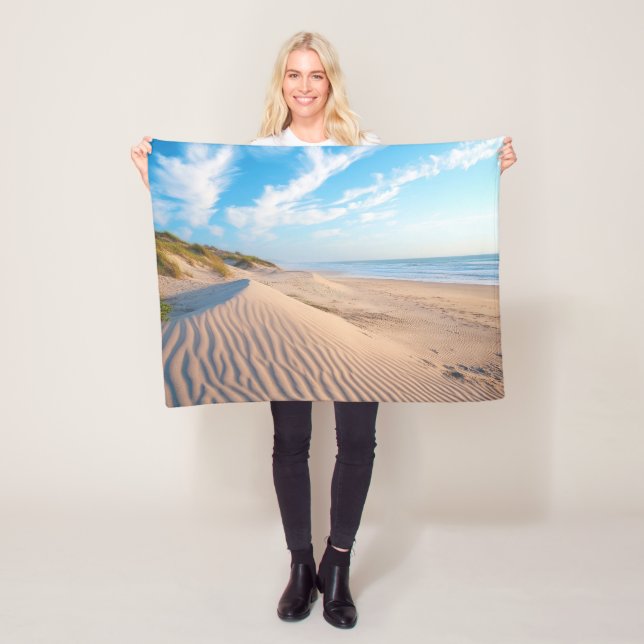 Sandy Beach Fleece Blanket (In Situ)