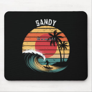 Sandy Beach Hawaii Beach Surfing Mouse Pad