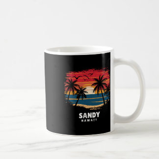 Sandy Beach Hawaii Surfboarder Palm Tree Souvenir Coffee Mug