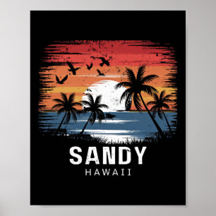 Sandy Beach Hawaii Surfing Surfer _1  Poster
