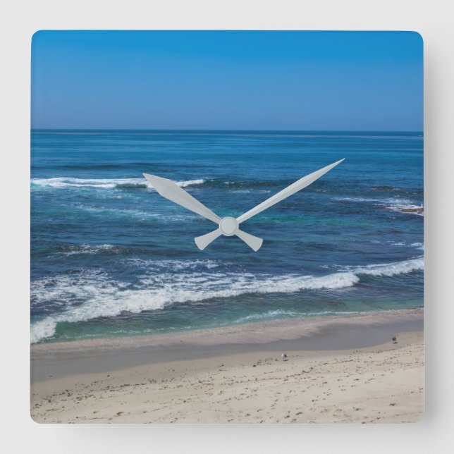 Sandy Beach in La Jolla, San Diego California Square Wall Clock (Front)