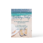 Sandy Beach Invitation d'anniversaire