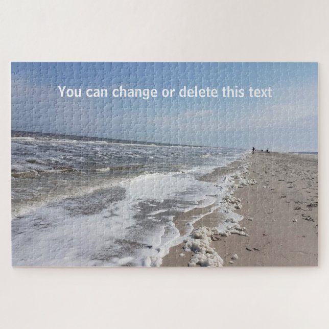 Sandy Beach Life Ocean Waves Sea Photography Jigsaw Puzzle (Horizontal)