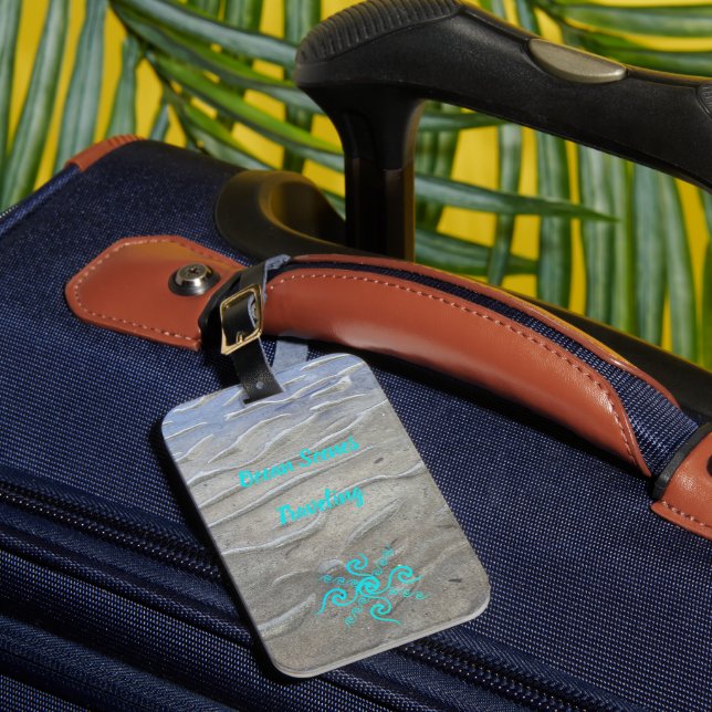 Sandy Beach Luggage Tag (Front Insitu 1)