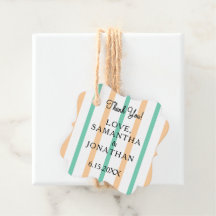 Sandy Beach Seafoam Green White Stripes Wedding