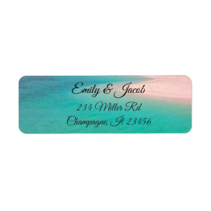 Sandy Beach Shore Adresse de retour Étiquettes