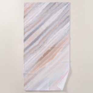 Sandy Beach Summer Tan Abstract Watercolor Towel