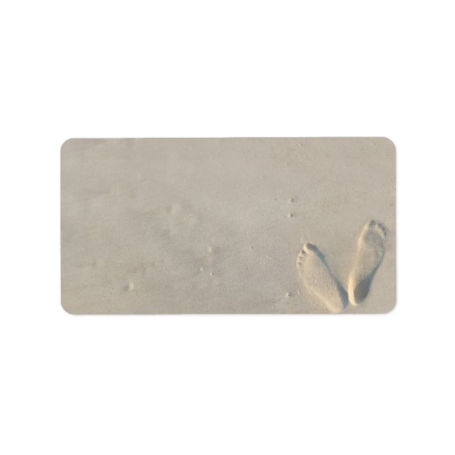 SANDY Beach Themed Print your own labels (Front)