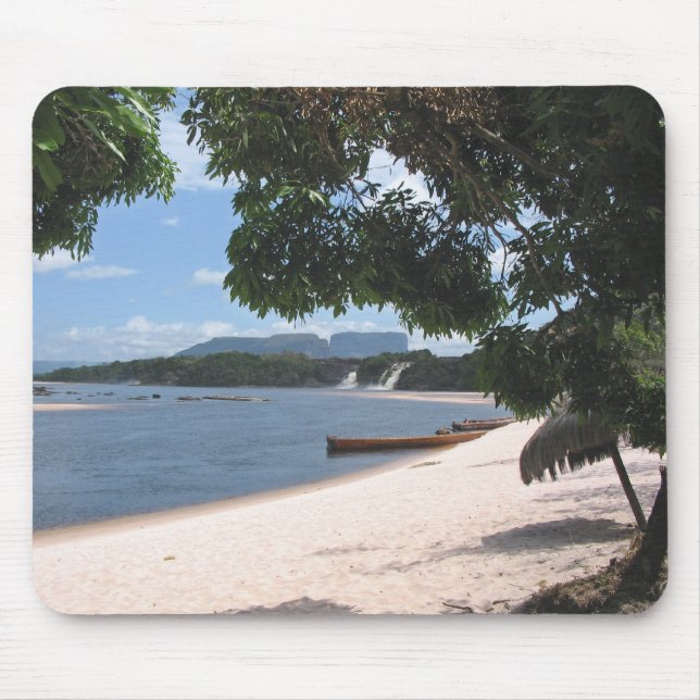 Sandy Beach Venezuela Jungle Landscape Mouse Pad (Front)