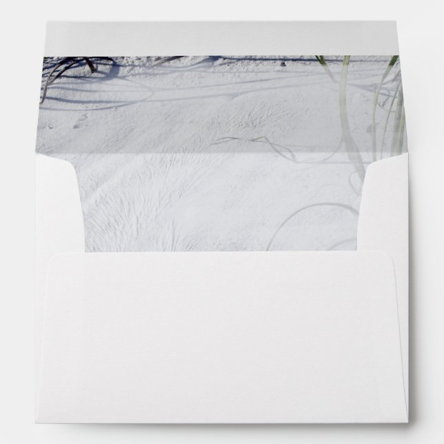 Sandy Beach Wedding Invitation Envelope (Back (Bottom))
