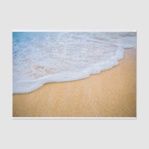Sandy Beach with Foamy Surf Tissue Paper