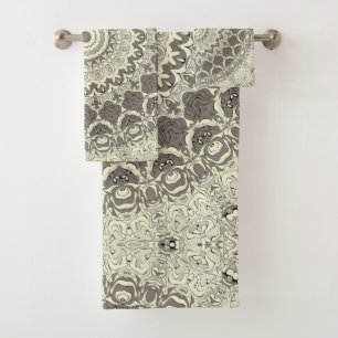 Sandy Beige Boho Beach Mandala Motif