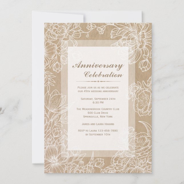 Sandy Blossom Invitation (Front)