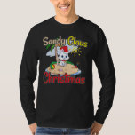 Sandy Claus Christmas Beach Gift - Santa Claus T-Shirt<br><div class="desc">Works perfect for celebrating Xmas in a hot climate or for your vacation getaway. Santa Cat Beach Design - Perfect Gift for Her. Funny holiday spirit design to celebrate the Christmas season.</div>