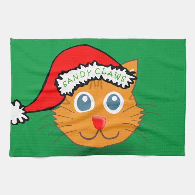 Sandy Claws Kitchen Towel (Horizontal)