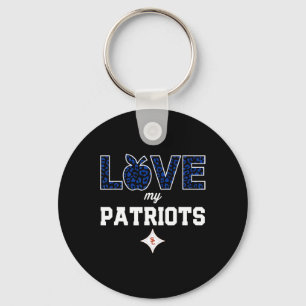 Sandy Creek Patriots Logo Love My Team Hs Keychain