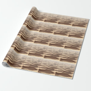 Sandy Desert Road Dunes Wrapping Paper