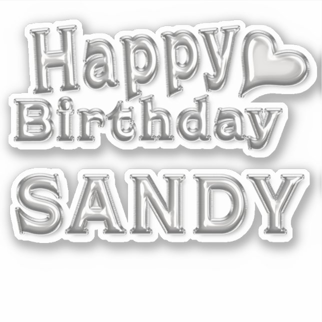 Sandy Happy Birthday Autocollants (Devant)