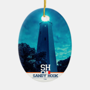 Sandy Hook Light. Ceramic Ornament