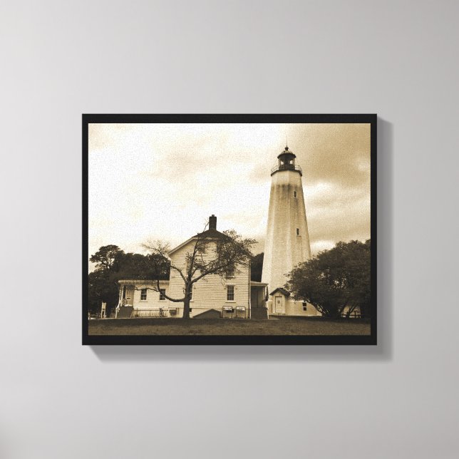Sandy Hook Lighthouse Canvas Print (Front)