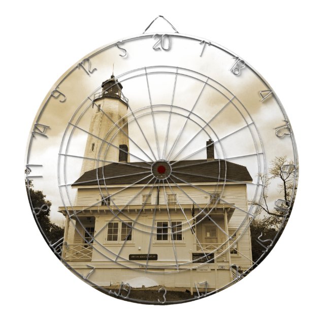 Sandy Hook Lighthouse Dartboard (Front)