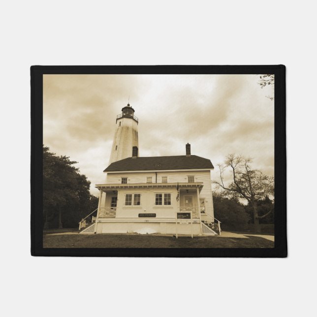 Sandy Hook Lighthouse Doormat (Front)